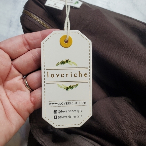 LOVE Riche Mini Skirt Womens Small Charcoal Brown Microsuede Western Embroidery - Picture 5 of 14